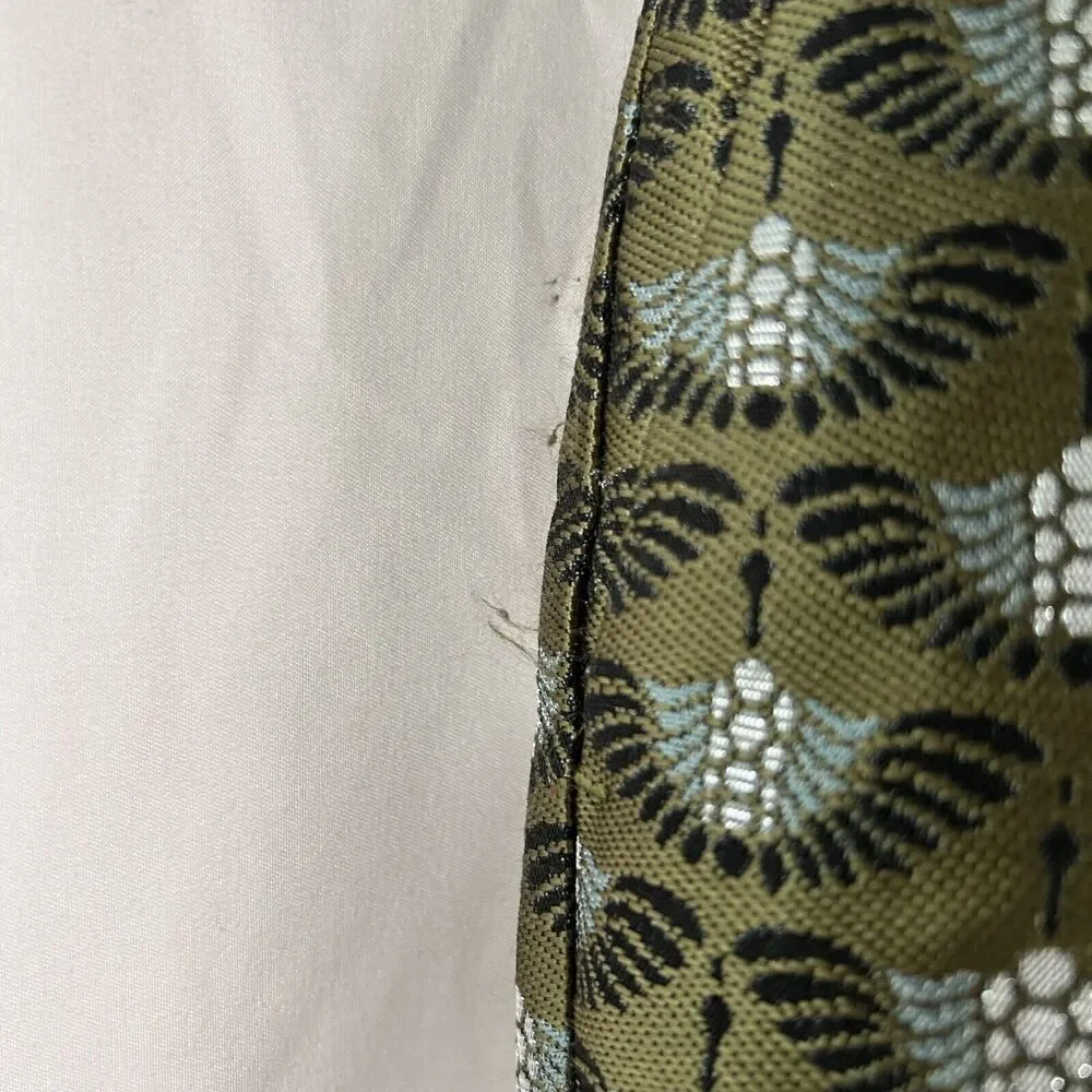 Ann Taylor Dress Pants Women's 8 Green Metallic Signature Mid Rise Pockets